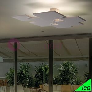 Cattaneo Illuminazione Basalt Lampada A Soffitto Plafoniera Moderna A Led Integrato L. 66 X 66