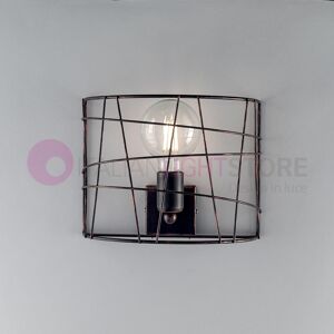 Iris Luce Cage Applique Moderno Con Gabbia In Metallo  Design Industriale