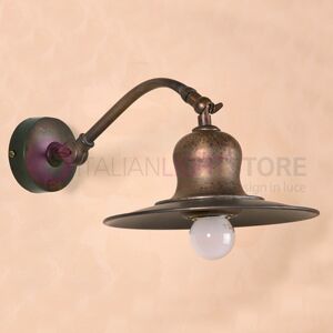 I.M.A.S. Firenze Todi Lampada Da Parete Applique Rustico Ottone Anticato