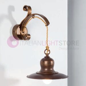 I.M.A.S. Firenze Todi Lampada Da Parete Applique Rustico Ottone Anticato