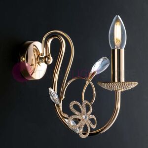 Iris Luce Miramare Applique  Classico Oro Con Cristalli E Swarovsky