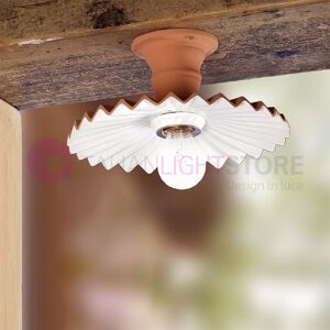 Ceramiche Borso Cortona Lampada A Soffitto Ceramica Terracotta Rustica Country