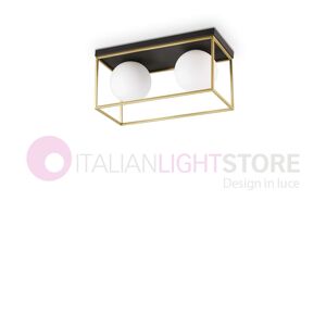 Ideal Lux Lingotto  Plafoniera 2 Luci Design Vintage