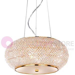 Ideal Lux Pasha' Oro  Sospensione Perle In Cristallo D. 45 Cm