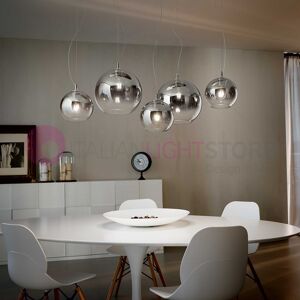 Ideal Lux Nemo Plus  Lampadario 5 Sfere In Vetro Design Moderno