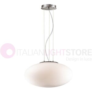 Ideal Lux Candy  Sospensione In Vetro Soffiato Bianco D.40 Cm