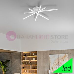 Perenz Srl Syncro Bianco Plafoniera Led Da Parete Soffitto Design Moderno L.90