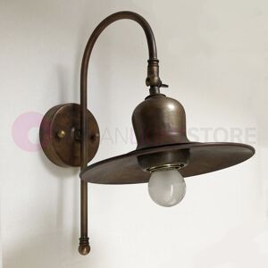 I.M.A.S. Firenze Todi Lampada Da Parete Applique Rustico Ottone Anticato