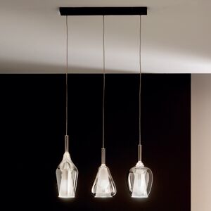 Gea Luce Srl Ofelia Binario A 3 Sospensioni In Vetro 7 Colori Abbinabili Design Moderno