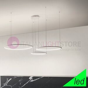 Gea Luce Srl Erika Sospensione Moderna Con 3 Cerchi Led Decentrati