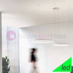 Gea Luce Srl Erika Sospensione Moderna Con 2 Cerchi Led Decentrati