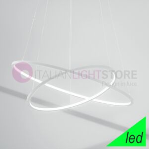 Gea Luce Srl Erika Sospensione Moderna Con 2 Cerchi Led Concentrici