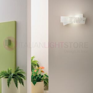 Gea Luce Srl Agnese Lampada A Parete Moderna Con Vetro Serigrafato L.54