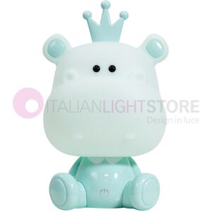 Iris Luce Dreamland Hippo Lampada Led Da Cameretta Ippopotamo Verde