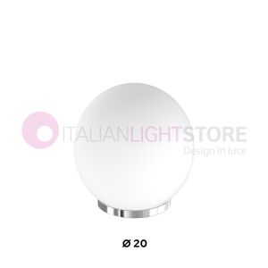 Top Light Illuminazione Mars Lampada Da Comodino Con Sfera In Vetro Bianco D.20 Cm.