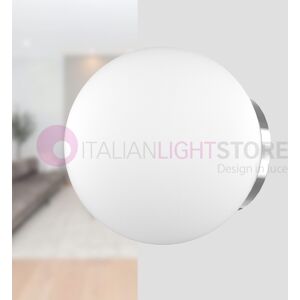 Top Light Illuminazione Mars Lampada Da Parete Con Sfera In Vetro Bianco D.20 Cm.