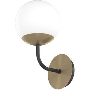 Top Light Illuminazione Clear Lampada Da Parete A 1 Luce Sfera In Vetro Bianco