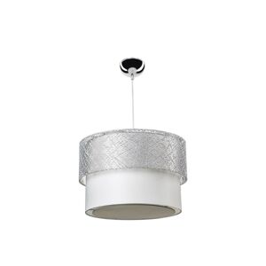 Toscohome Lampada a sospensione 70 cm in tessuto grigio - Polo