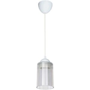 Toscohome Lampada da soffitto con paralume cilindrico in plastica trasparente - Optical ASZ1025