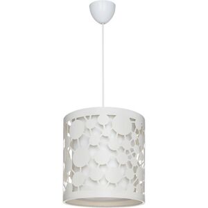 Toscohome Lampada da soffitto con paralume bianco con intagli - Summer ASZ1178