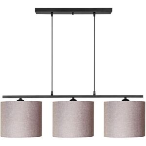 Toscohome Lampada a sospensione 80cm con paralumi tessuto beige - Medusa