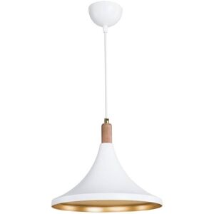 Toscohome Lampada a sospensione 70h cm colore bianco e oro Kano