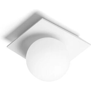 Sforzin illuminazione lampada a soffitto in gesso una luce con vetro opalino cicladi T387