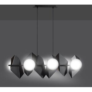 EMIBIG lighting Lampadario a Sospensione DRIFTON 6 BLACK e WHITE