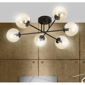 EMIBIG lighting Lampadario da soffitto BRENDI 6B con sfere Miele - E14