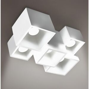 LEDDIRETTO Applique da Soffitto in Gesso Pitturabile, H150mm, 5xGU10