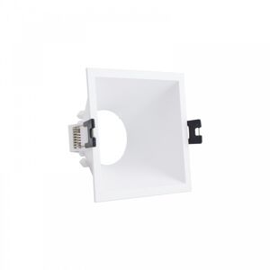 LEDDIRETTO Faretto da Incasso Quadrato Bianco Fisso in Policarbonato, Foro 85x85mm per GU10