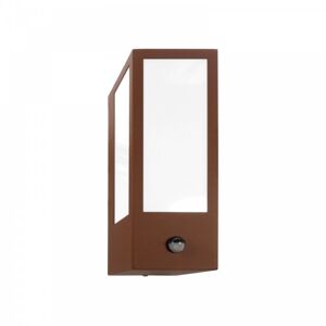 LEDDIRETTO Applique Flute con Sensore Movimento E27 Mattone (Ruggine - Corten)