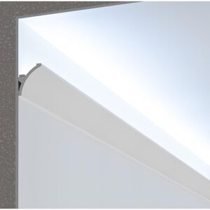 LEDDIRETTO Cornice Pitturabile Stondata per parete per Strisce LED - 2m