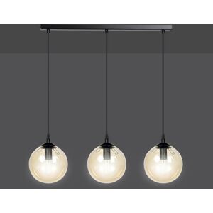 EMIBIG lighting Lampadario a sospensione COSMO 3 BLACK MIODOWY