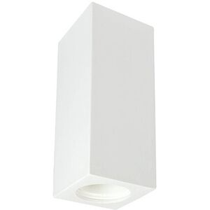 LEDDIRETTO Applique da Soffitto in Gesso Pitturabile 70x70x190mm, 1xGU10