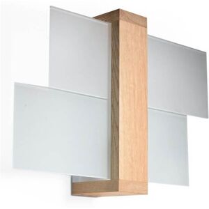 SOLLUX Applique FENIKS 1 Natural Wood da soffitto o parete