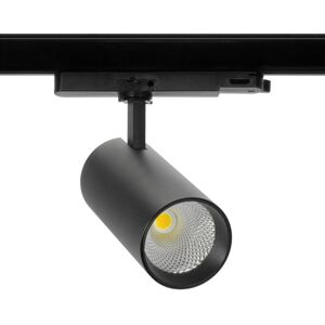 LEDDIRETTO Faro LED 40W Dimmerabile 0-10V per Binario Trifase, 38/60°, Nero, CCT