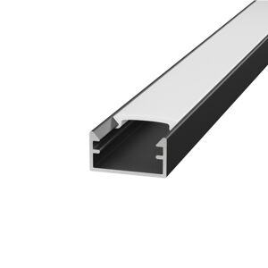 LEDDIRETTO Profilo Mini 1m e 2m  Alluminio Nero stretto, solo 14mm per striscia LED