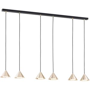 EMIBIG lighting Lampadario ELIT 6 GOLD e BLACK - Attacco GX53