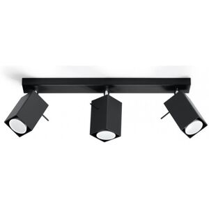 SOLLUX Plafoniera Orientabile MERIDA 3 Black da soffitto e parete