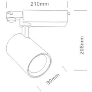 LEDDIRETTO Faro LED per binario Trifase 35W  ang. 60° - Rosa per Banco Carni - OSRAM