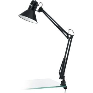 Eglo FIRMO LAMPADA DA TAVOLO CON MORSETTO IN METALLO NERO REGOLABILE E27 1X40W 90873