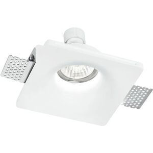 Intec Portafaretto da incasso GU10 Senso-1, quadrato, bianco, verniciabile, foro incasso 12 cm