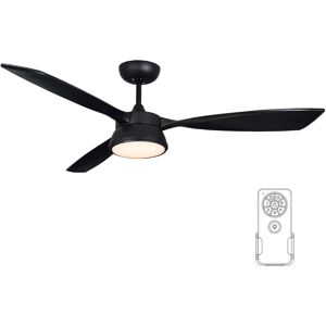 Inspire Ventilatore da soffitto Chergui, nero, Ø 145 cm, dimmerabile,  IP20