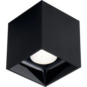 Intec Plafoniera LED design Mig, nero 15x12 cm