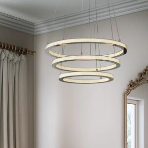 Inspire Lampadario Neoclassico Shokia LED cromo, in alluminio, D. 60 cm, L. 60 cm, 10680 LM,