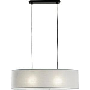 LUCE AMBIENTE DESIGN Lampadario Moderno Capital grigio in pvc, 2 luci,