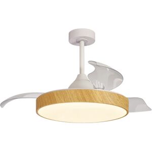 MANTRA Ventilatore da soffitto ALASKA, legno, Ø 50 cm, CCT, dimmerabile,  IP20