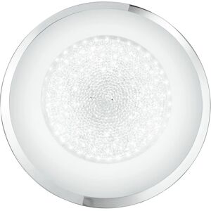 LUCE AMBIENTE DESIGN Plafoniera LED TIFFANY in vetro bianco con cristialli 14W 4000K (luce naturale) 30x16 cm..