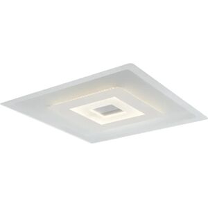 LUCE AMBIENTE DESIGN Plafoniera LED TRESOR bianca in metallo con diffusore in vetro 38W 4000K (luce naturale)